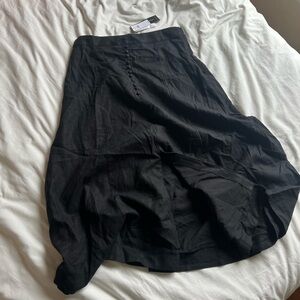 Banana Republic Black Button Front Linen Skirt